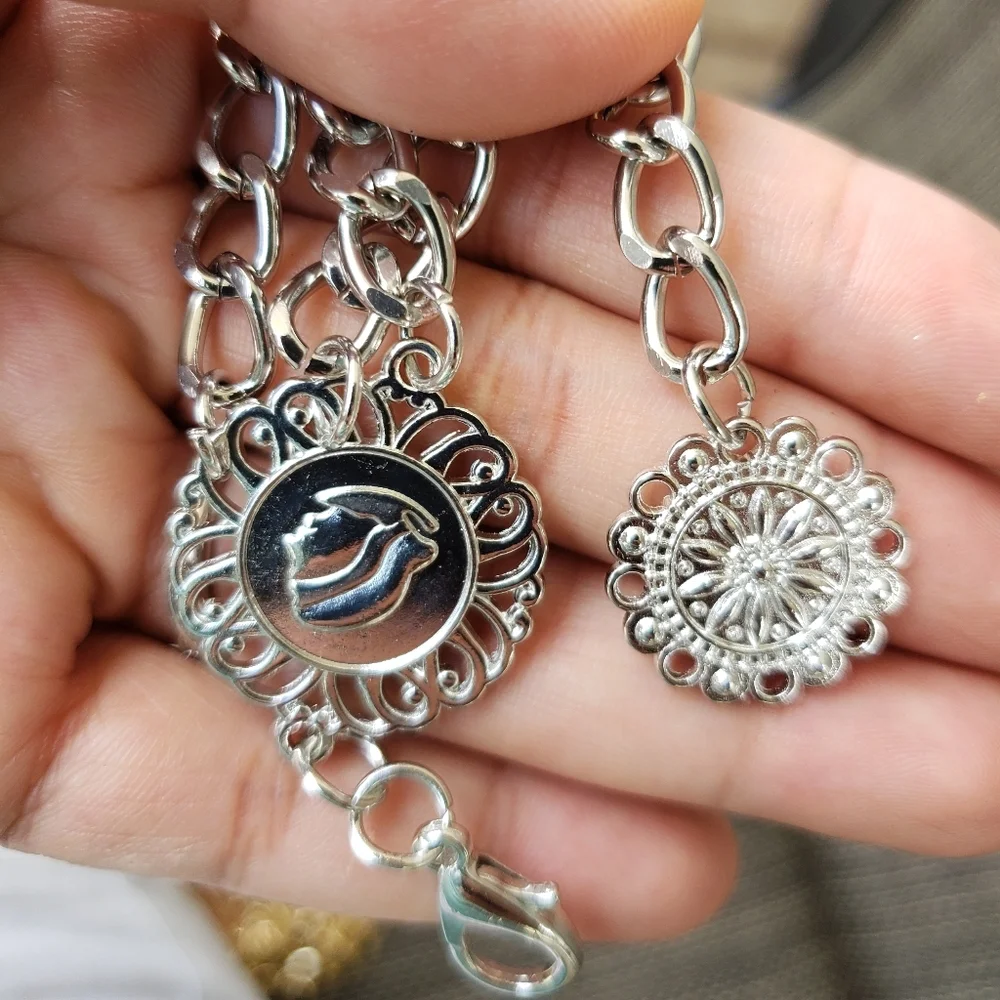 Multilayer Waistchain Sunflower Pendant  Silver/Gold
